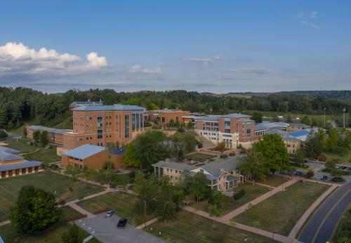 Aerial photo of campus