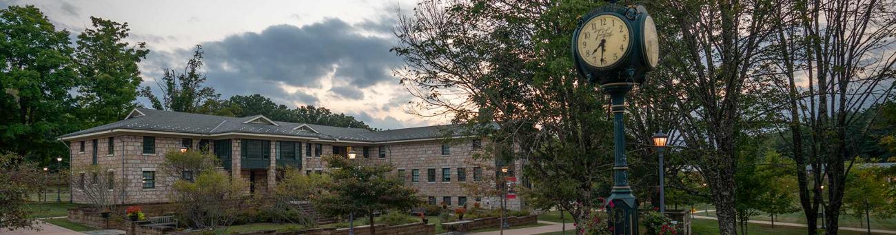 Crockett Hall and Twinleaf Clock