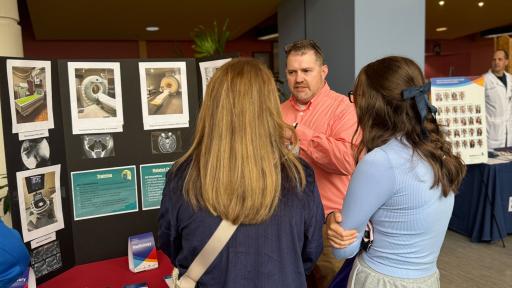 Students learning about healthcare careers